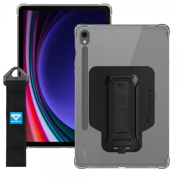 Armor-X Samsung Galaxy Tab S9 Skal Corner Protection Case Hand Strap Kickstand X-Mount