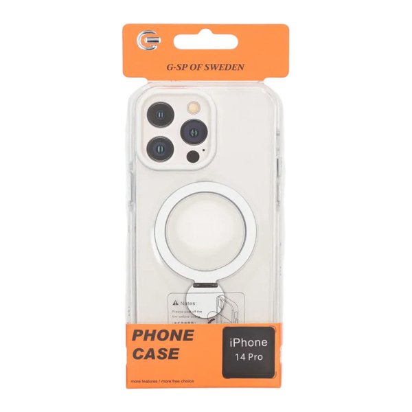 iPhone 14 Pro Skal Ringstativ MagSafe Transparent
