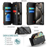 CaseMe iPhone 15 Pro Fodral C36 Series Svart
