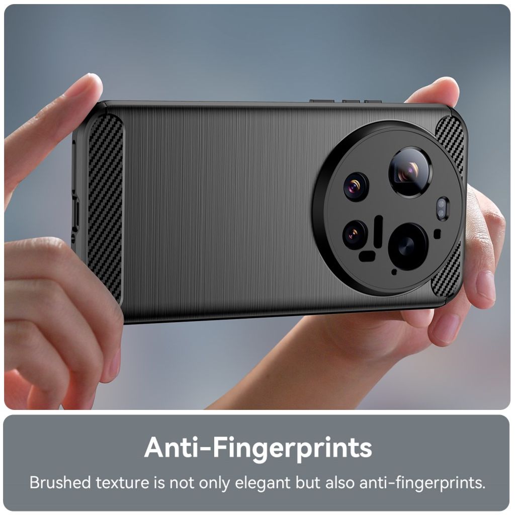 Xiaomi 17 Ultra Skal Borstad Kolfibertextur Svart