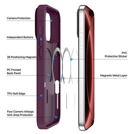 Dux Ducis iPhone 17 Pro Max/iPhone 18 Pro Max Skal Yind Series MagSafe Röd