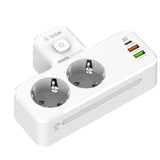 SiGN 2-vägs Grenuttag med LED-nattlampa 20W USB-A/USB-C