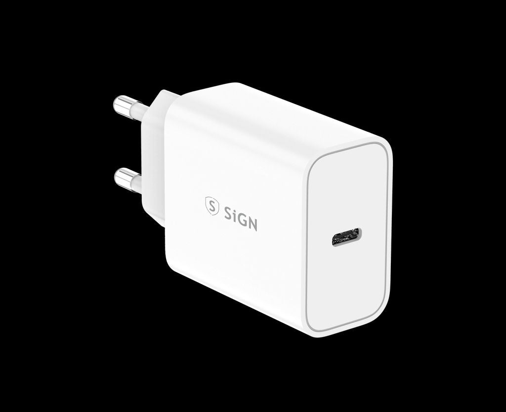 SiGN 45W Väggladdare USB-C PD Vit