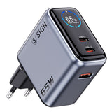 SiGN 65W Väggladdare med Display 2xUSB-C/1x USB-A Grå