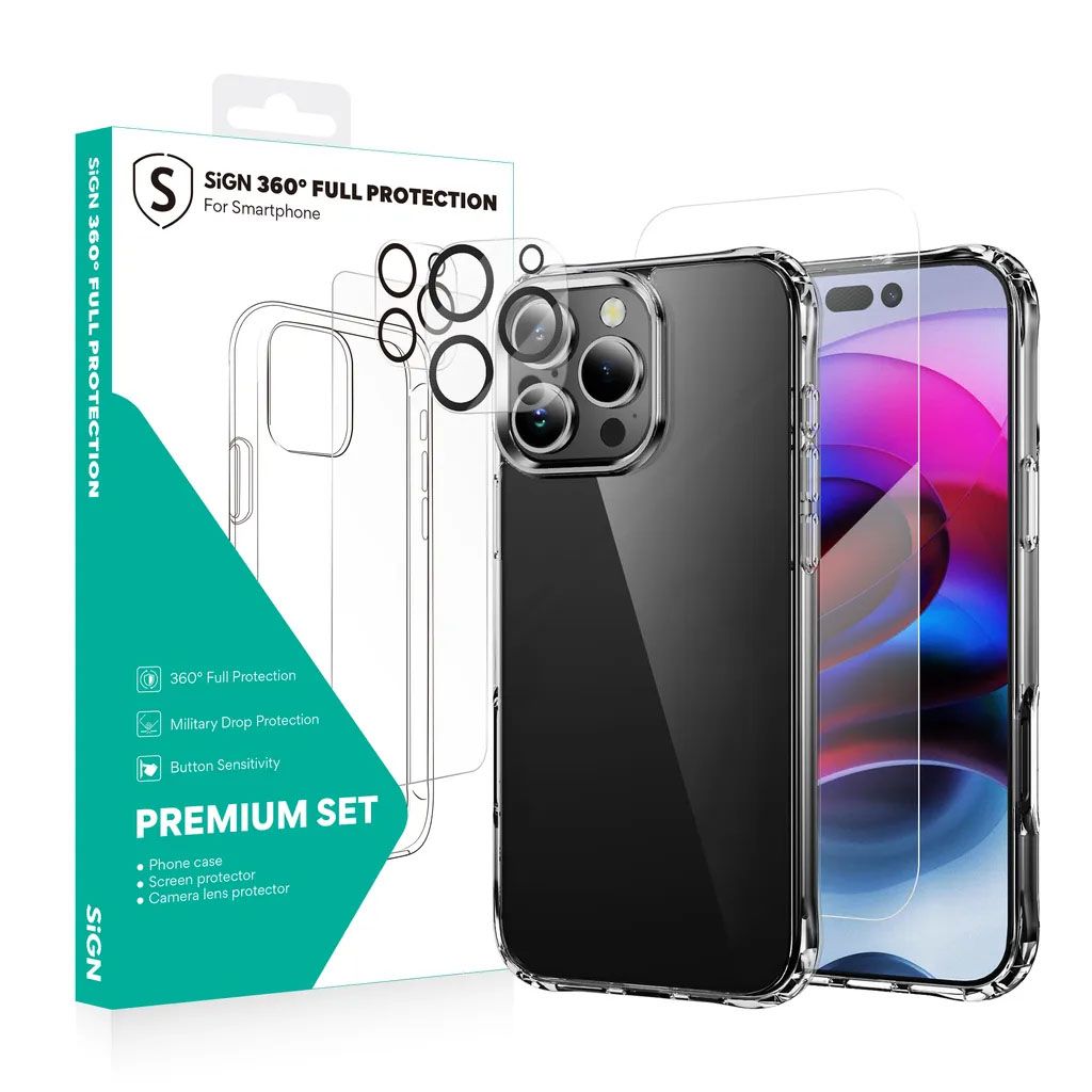 SiGN iPhone 16 Pro 360 Komplett Skyddspaket