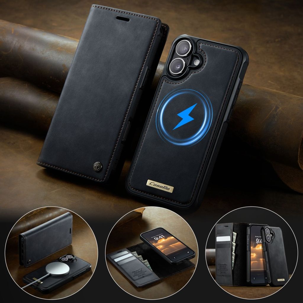 CaseMe iPhone 17 Fodral C49 Series Svart