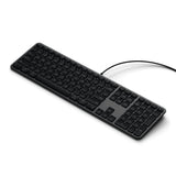 Satechi Trådat Tangentbord Slim LX3 USB-C/USB-A Svart