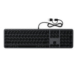 Satechi Trådat Tangentbord Slim LX3 USB-C/USB-A Svart