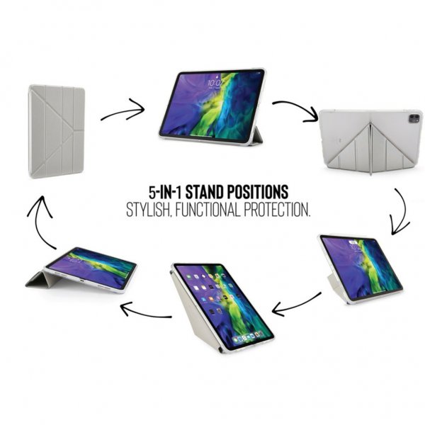 Pipetto iPad Air 10.9 (gen 4/5) Fodral Metallic Origami Silver