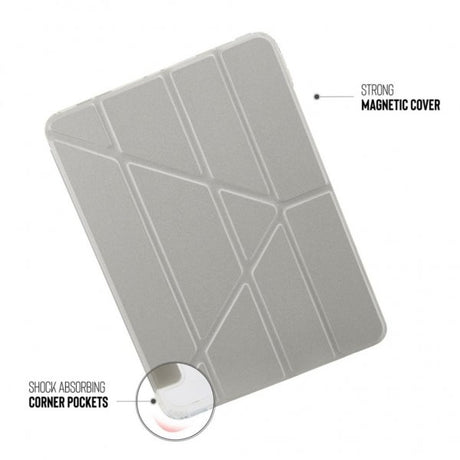 Pipetto iPad Air 10.9 (gen 4/5) Fodral Metallic Origami Silver