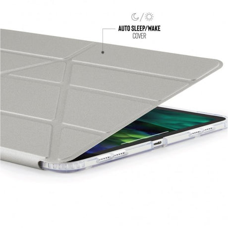 Pipetto iPad Air 10.9 (gen 4/5) Fodral Metallic Origami Silver