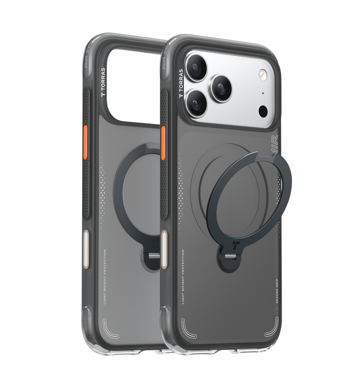 Torras iPhone 17 Pro Skal Ostand Q3 Air Shadow Black