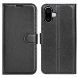 iPhone 16 Fodral Litchi Svart