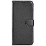 iPhone 16 Fodral Litchi Svart