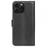 iPhone 16 Pro Max Fodral Litchi Svart