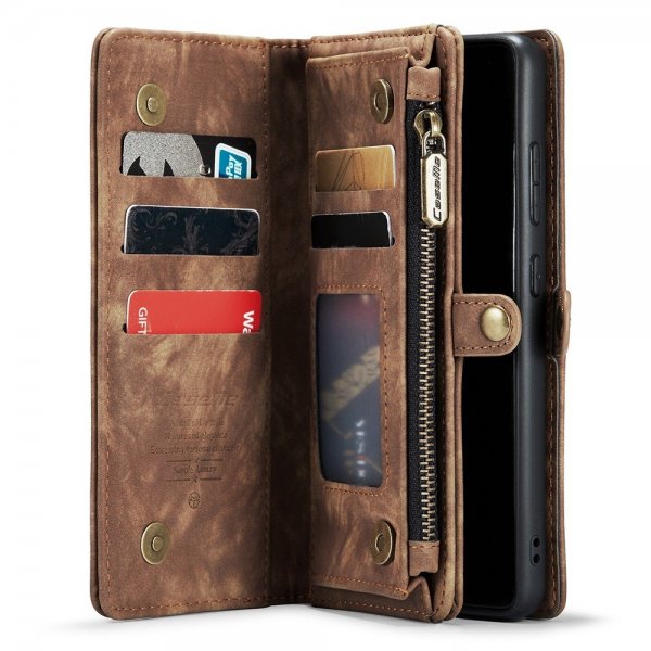 CaseMe Samsung Galaxy S21 FE 008 Series Löstagbart Skal Brun