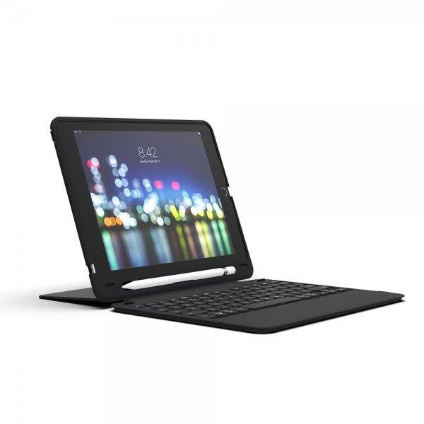 ZAGG iPad 10.2 Fodral med Tangentbord Slim Book Go Nordic Svart