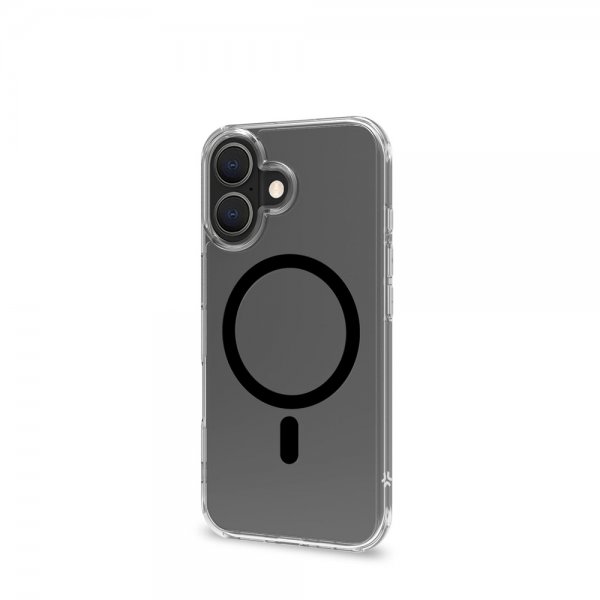 Celly iPhone 16 Skal GELSKINMAG Transparent Svart
