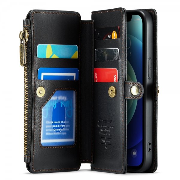 CaseMe iPhone 12/iPhone 12 Pro Fodral C36 Series Svart