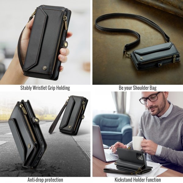 CaseMe iPhone 12/iPhone 12 Pro Fodral C36 Series Svart
