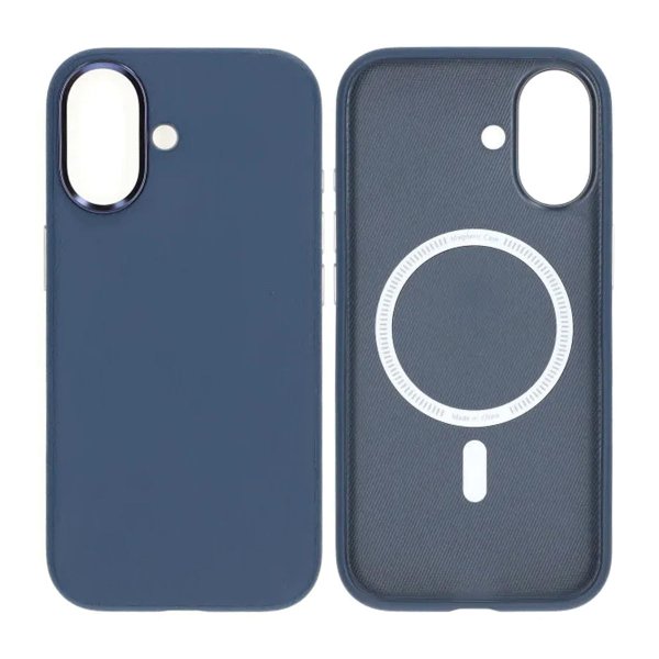 iPhone 17 Skal Konstläder MagSafe Blå