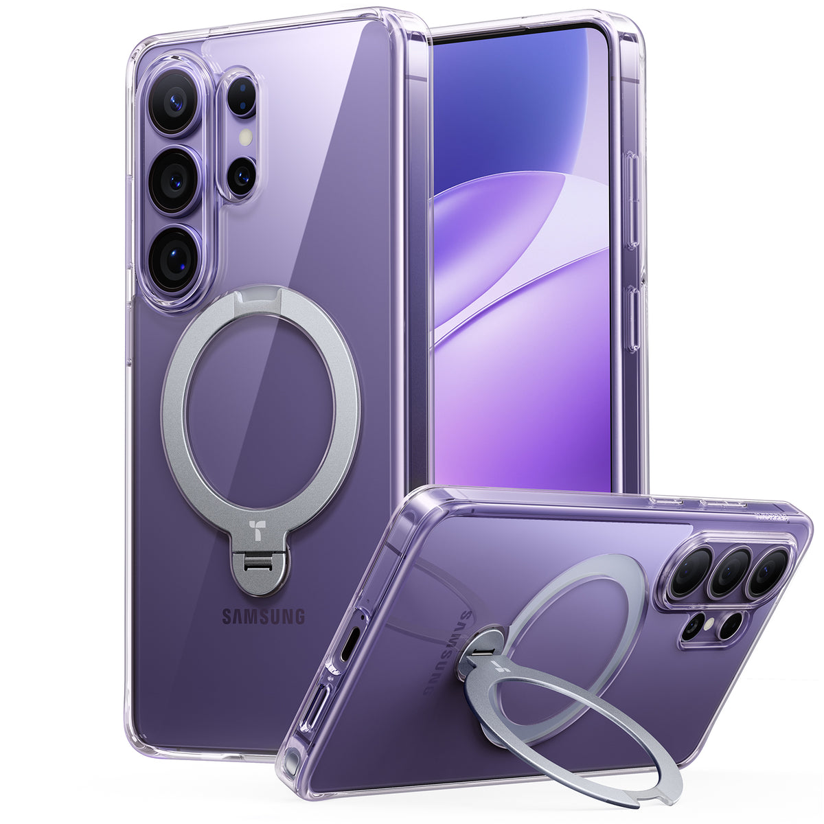 Torras Samsung Galaxy S26 Ultra Skal Ostand Q3 Spin Transparent