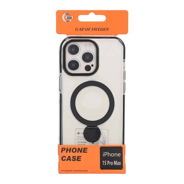 iPhone 15 Pro Max Skal Ringstativ MagSafe Svart