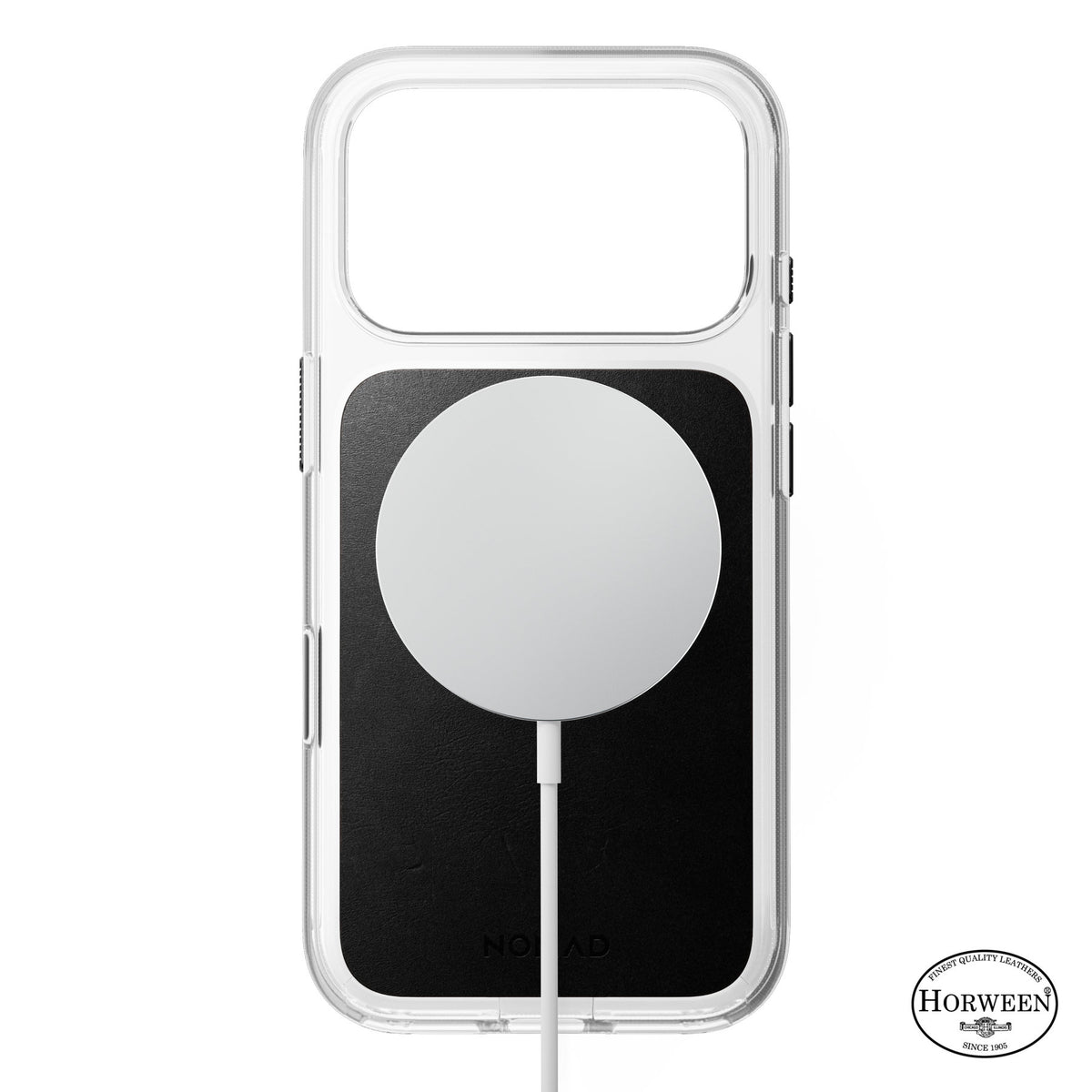 Nomad iPhone 17 Pro/iPhone 18 Pro Skal Clear Leather Case Svart