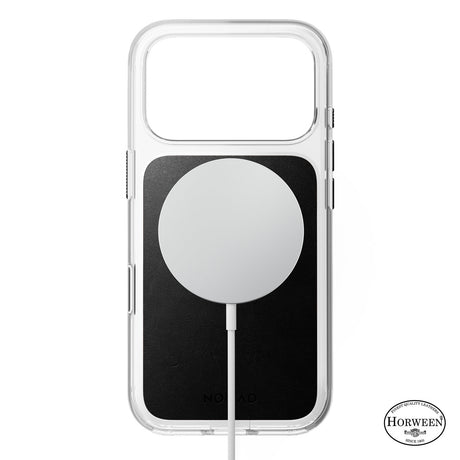 Nomad iPhone 17 Pro/iPhone 18 Pro Skal Clear Leather Case Svart