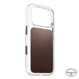 Nomad iPhone 17 Pro/iPhone 18 Pro Skal Clear Leather Case Rustic Brown
