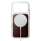 Nomad iPhone 17 Pro/iPhone 18 Pro Skal Clear Leather Case Rustic Brown