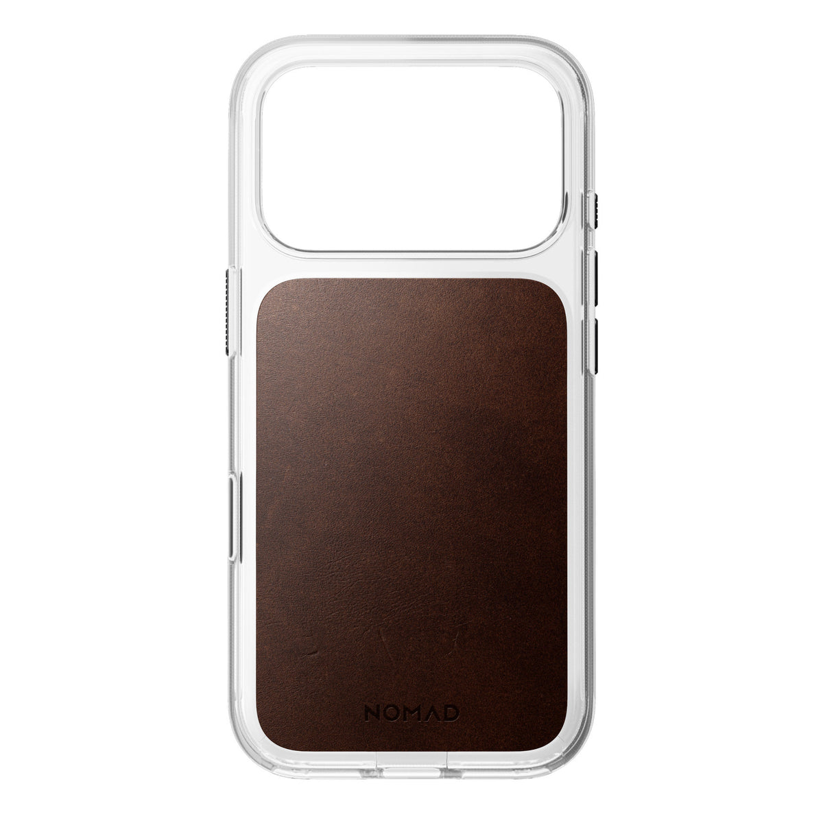 Nomad iPhone 17 Pro/iPhone 18 Pro Skal Clear Leather Case Rustic Brown
