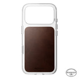 Nomad iPhone 17 Pro/iPhone 18 Pro Skal Clear Leather Case Rustic Brown