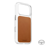 Nomad iPhone 17 Pro/iPhone 18 Pro Skal Clear Leather Case Saddle