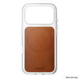 Nomad iPhone 17 Pro/iPhone 18 Pro Skal Clear Leather Case Saddle