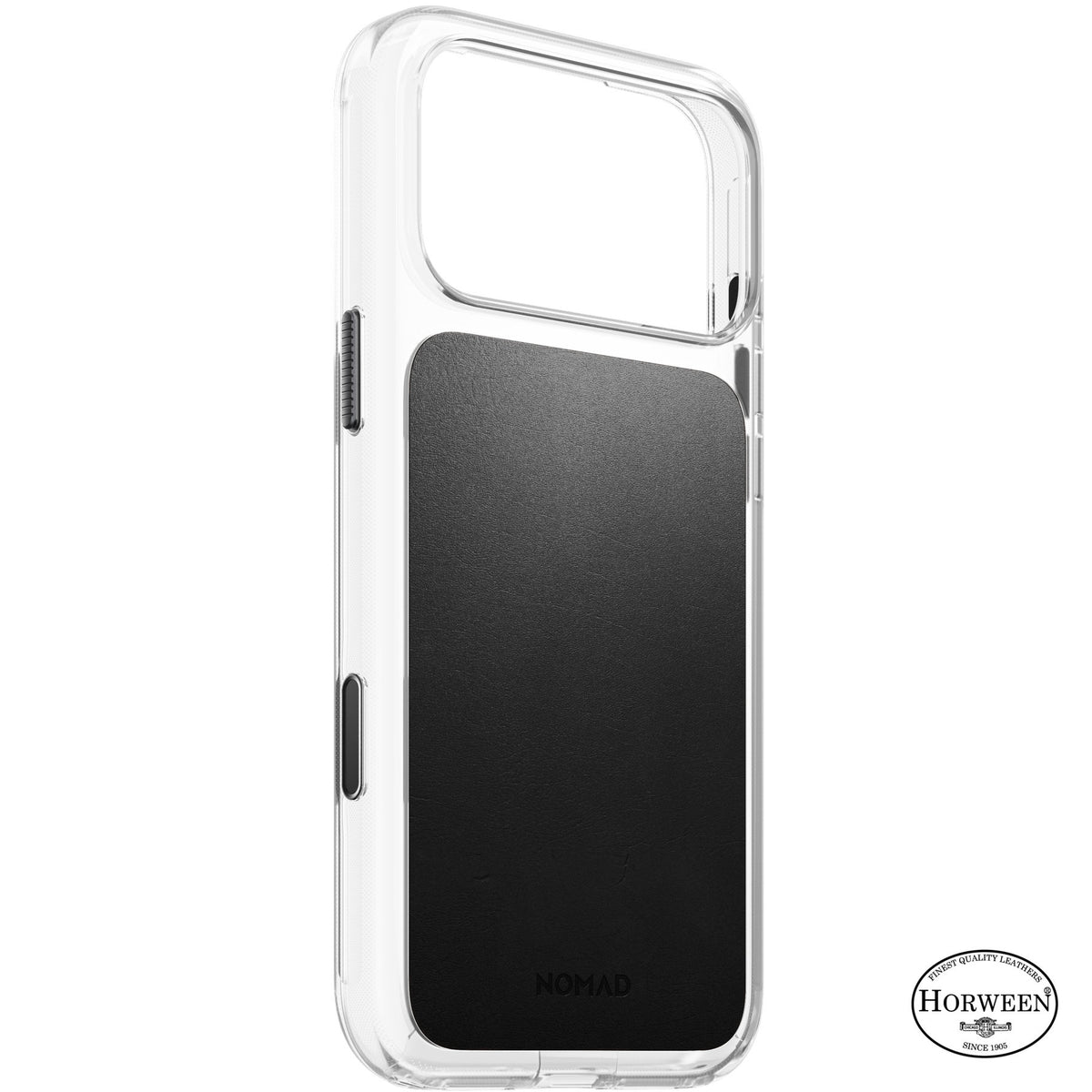 Nomad iPhone 17 Pro Max/iPhone 18 Pro Max Skal Clear Leather Case Svart