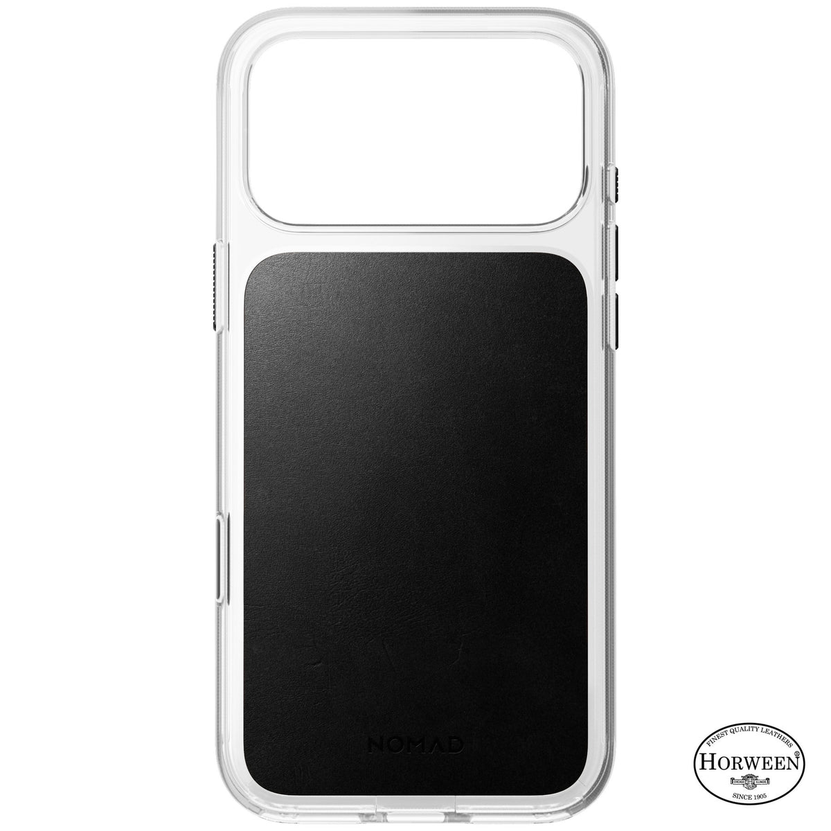 Nomad iPhone 17 Pro Max/iPhone 18 Pro Max Skal Clear Leather Case Svart