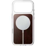 Nomad iPhone 17 Pro Max/iPhone 18 Pro Max Skal Clear Leather Case Rustic Brown