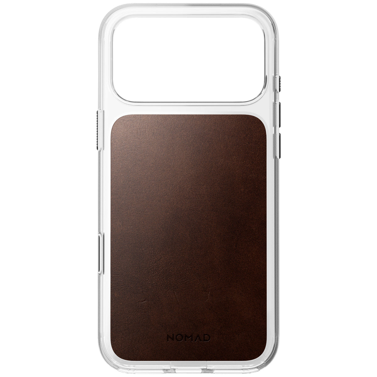 Nomad iPhone 17 Pro Max/iPhone 18 Pro Max Skal Clear Leather Case Rustic Brown