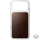 Nomad iPhone 17 Pro Max/iPhone 18 Pro Max Skal Clear Leather Case Rustic Brown