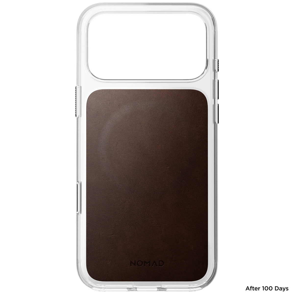 Nomad iPhone 17 Pro Max/iPhone 18 Pro Max Skal Clear Leather Case Rustic Brown