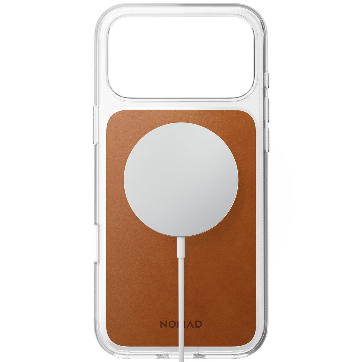 Nomad iPhone 17 Pro Max/iPhone 18 Pro Max Skal Clear Leather Case Saddle