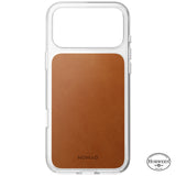 Nomad iPhone 17 Pro Max/iPhone 18 Pro Max Skal Clear Leather Case Saddle