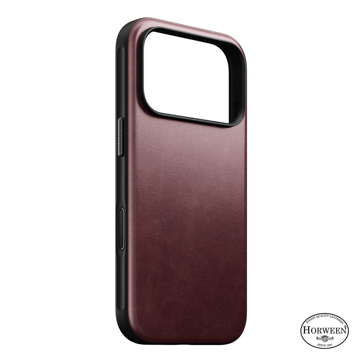Nomad iPhone 17 Pro/iPhone 18 Pro Skal Modern Leather Case Horween Burgundy