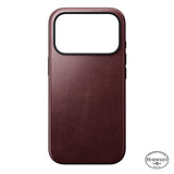 Nomad iPhone 17 Pro/iPhone 18 Pro Skal Modern Leather Case Horween Burgundy