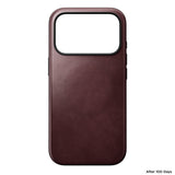 Nomad iPhone 17 Pro/iPhone 18 Pro Skal Modern Leather Case Horween Burgundy