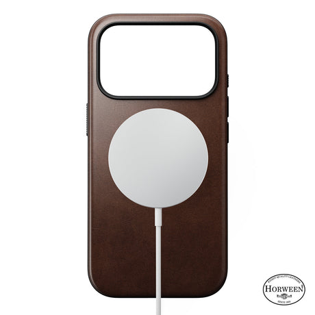 Nomad iPhone 17 Pro/iPhone 18 Pro Skal Modern Leather Case Horween Rustic Brown