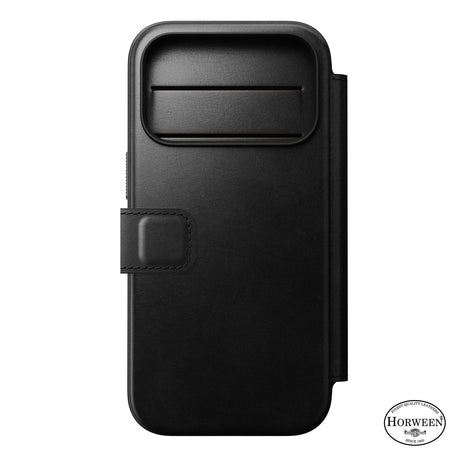 Nomad iPhone 17 Pro/iPhone 18 Pro Fodral Modern Leather Folio Horween Svart