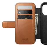 Nomad iPhone 17 Pro/iPhone 18 Pro Fodral Modern Leather Folio Horween Saddle