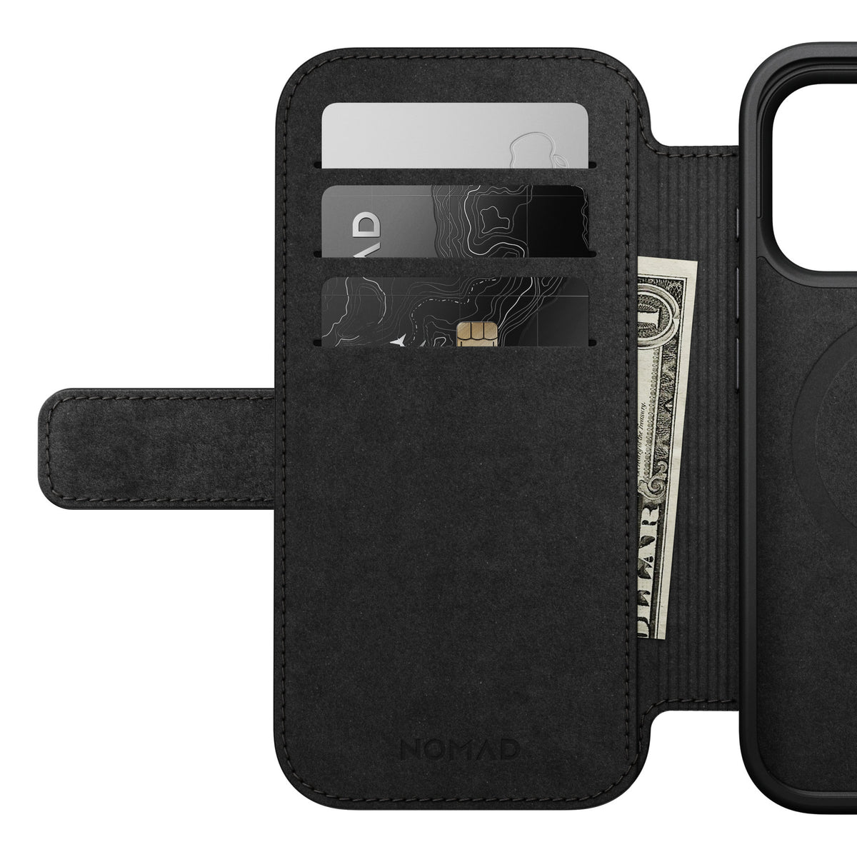 Nomad iPhone 17 Pro/iPhone 18 Pro Fodral Modern Leather Folio Svart